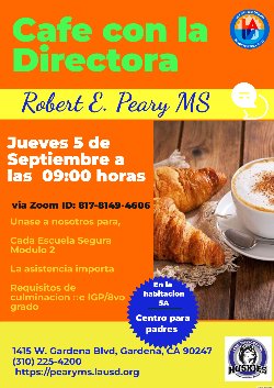 Únase a nosotros para tomar un café con el director.